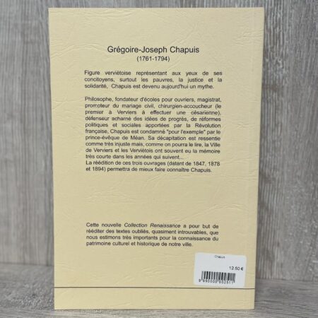 chapuis - textes Collection Renaissance Livres du terroir Pays de Vesdre Verviers